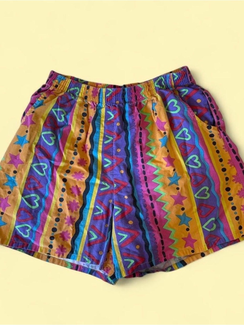 American Vintage Fresh Prince Multicolor Floral-Print Elastic Waist Shorts